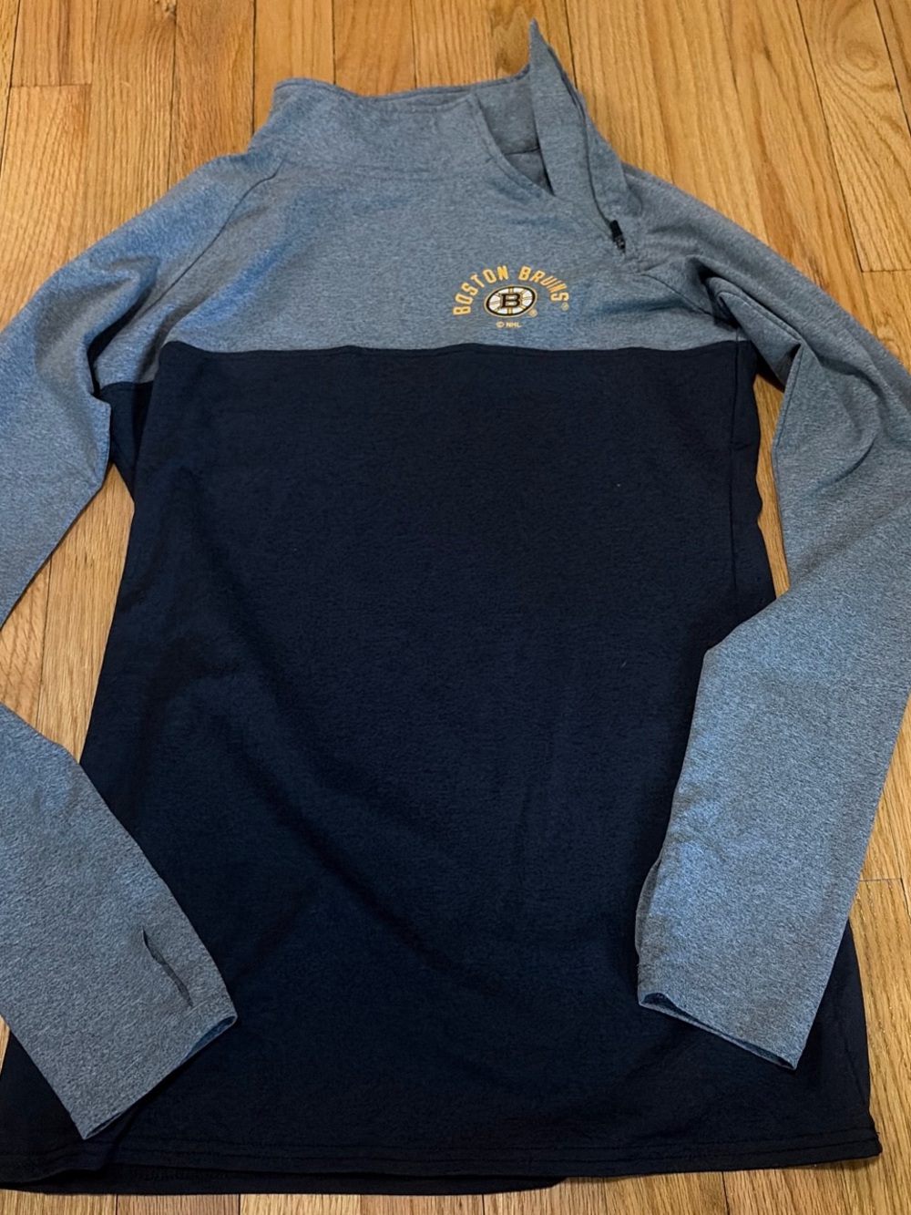 Gray & Black Quarter-Zip Pullover